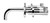 ALFI Polished Chrome 8" Widespread Wall-Mounted Cross Handle Faucet - AB1035-PC