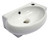 Alfi AB107 18" x 14" Small White Wall Mounted Ceramic Bathroom Sink Basin