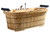 Alfi AB1130 65" 2 Person Free Standing Cedar Wooden Bathtub with Fixtures & Headrests