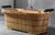 Alfi AB1130 65" 2 Person Free Standing Cedar Wooden Bathtub with Fixtures & Headrests