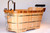 Alfi AB1148 59" Free Standing Wooden Bathtub with Chrome Tub Filler