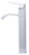 ALFI Tall Polished Chrome Tall Square Body Curved Spout Single Lever Bathroom Faucet - AB1158-PC