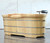 ALFI 61" Free Standing Wooden Bathtub with Cushion Headrest - AB1163