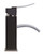 ALFI Brushed Nickel Square Body Curved Spout Single Lever Bathroom Faucet - AB1258-BN