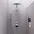 ALFI Polished Chrome 12" Square Raised Wall Mounted Shower Arm - AB12GSW-PC