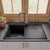 Alfi AB1620DI-BLA Black 34" x 20" Single Bowl Granite Composite Kitchen Sink with Drainboard
