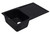 ALFI Black 34" x 20" Single Bowl Granite Composite Kitchen Sink with Drainboard - AB1620DI-BLA