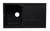 ALFI Black 34" x 20" Single Bowl Granite Composite Kitchen Sink with Drainboard - AB1620DI-BLA