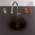 ALFI Chocolate 17" Drop-In Round Granite Composite Kitchen Bar / Prep Sink - AB1717DI-C