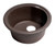 Alfi AB1717DI-C Chocolate 17" Drop-In Round Granite Composite Kitchen Bar / Prep Sink