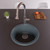 Alfi AB1717DI-T Titanium 17" Drop-In Round Granite Composite Kitchen Bar /Prep Sink