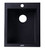 Alfi AB1720DI-BLA Black 17" x 20" Drop-In Rectangular Granite Composite Kitchen Prep Sink