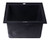 Alfi AB1720DI-BLA Black 17" x 20" Drop-In Rectangular Granite Composite Kitchen Prep Sink