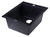 Alfi AB1720DI-BLA Black 17" x 20" Drop-In Rectangular Granite Composite Kitchen Prep Sink