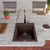 Alfi AB1720DI-C Chocolate 17" x 20" Drop-In Rectangular Granite Composite Kitchen Prep Sink