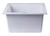 Alfi AB1720DI-W White 17" x 20" Drop-In Rectangular Granite Composite Kitchen Prep Sink