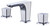 ALFI Polished Chrome Widespread Modern Bathroom Faucet - AB1782-PC