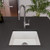 ALFI 20" x 17" White Single Bowl Fireclay Undermount Kitchen Sink - AB2017