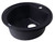 Alfi AB2020DI-BLA Black 20" Drop-In Round Granite Composite Kitchen Bar / Prep Sink