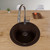 Alfi AB2020DI-C Chocolate 20" Drop-In Round Granite Composite Kitchen Bar / Prep Sink