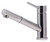 ALFI Solid Polished Stainless Steel Pull Out Single Hole Kitchen Faucet - AB2025-PSS