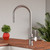 ALFI Solid Brushed Stainless Steel Single Hole Pull Down Kitchen Faucet - AB2028-BSS