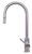 ALFI Solid Brushed Stainless Steel Single Hole Pull Down Kitchen Faucet - AB2028-BSS