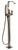 ALFI Brushed Nickel Single Lever Floor Mounted Tub Filler Faucet Mixer w Hand Held Shower Head - AB2180-BN