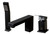 Alfi Black Matte 3 Hole Deck Mounted Tub Filler Faucet with Hand Held