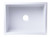 ALFI 24" x 18" White Arched Apron Thick Wall Fireclay Single Bowl Farmhouse Sink - AB2418ARCH-W