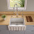 Alfi AB2418HS-W 24" x 18" White Reversible Smooth / Fluted Single Bowl Fireclay Farmhouse Sink