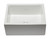 ALFI 24" x 18" White Reversible Smooth / Fluted Single Bowl Fireclay Farmhouse Sink - AB2418HS-W