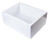 ALFI 24" x 18" White Smooth Thick Wall Fireclay Single Bowl Farmhouse Sink - AB2418SB-W