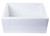 ALFI 24" x 18" White Smooth Thick Wall Fireclay Single Bowl Farmhouse Sink - AB2418SB-W