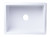 ALFI 24" x 18" White Smooth Thick Wall Fireclay Single Bowl Farmhouse Sink - AB2418SB-W