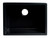 ALFI Black Matte 24" x 18" Fireclay Undermount or Drop In Fireclay Kitchen Sink - AB2418UD-BM