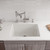 ALFI 24" x 18" White Undermount or Drop In Fireclay Kitchen Sink - AB2418UD-W