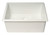 ALFI 24" x 18" White Undermount or Drop In Fireclay Kitchen Sink - AB2418UD-W