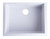 Alfi AB2420UM-W White 24" x 17" Undermount Single Bowl Granite Composite Kitchen Sink