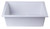 ALFI White 24" x 17" Undermount Single Bowl Granite Composite Kitchen Sink - AB2420UM-W