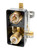 Alfi AB2601-PC Polished Chrome Square Knob 1 Way Thermostatic Shower Mixer Faucet