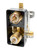 ALFI Polished Chrome Square Knob 1 Way Thermostatic Shower Mixer Faucet - AB2601-PC