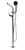 ALFI Polished Chrome Floor Mounted Tub Filler Faucet + Mixer & Hand Held Shower Head - AB2758-PC