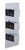 ALFI Polished Chrome Concealed 3-Way Thermostatic Valve Shower Mixer Faucet - Square Knobs - AB2801-PC