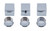 ALFI Polished Chrome Concealed 3-Way Thermostatic Valve Shower Mixer Faucet - Square Knobs - AB2801-PC