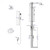 Alfi AB2830-BN Brushed Nickel 2 Way Thermostatic Square Shower Faucet Set