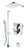 Alfi AB2830-PC Polished Chrome 2 Way Thermostatic Square Shower Faucet Set