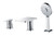 Alfi AB2879-PC Polished Chrome Deck Mounted Tub Filler Faucet with Hand Held Showerhead