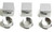 ALFI Polished Chrome Concealed 4-Way Thermostatic Valve Shower Mixer Faucet - Square Knobs - AB2901-PC