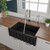 Alfi AB3018HS-BM 30" x 18" Black Matte Reversible Smooth / Fluted Single Bowl Fireclay Farmhouse Sink